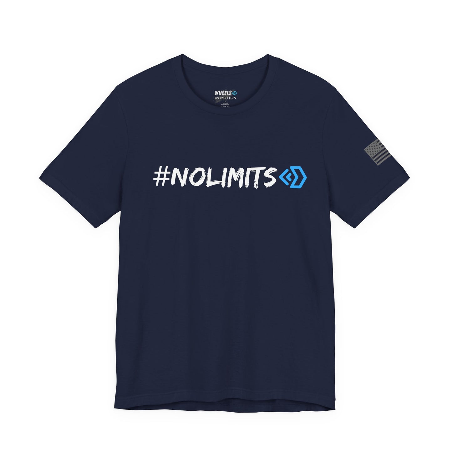 No Limits Tee — Wheels in Motion Inspirational Short Sleeve Shirt