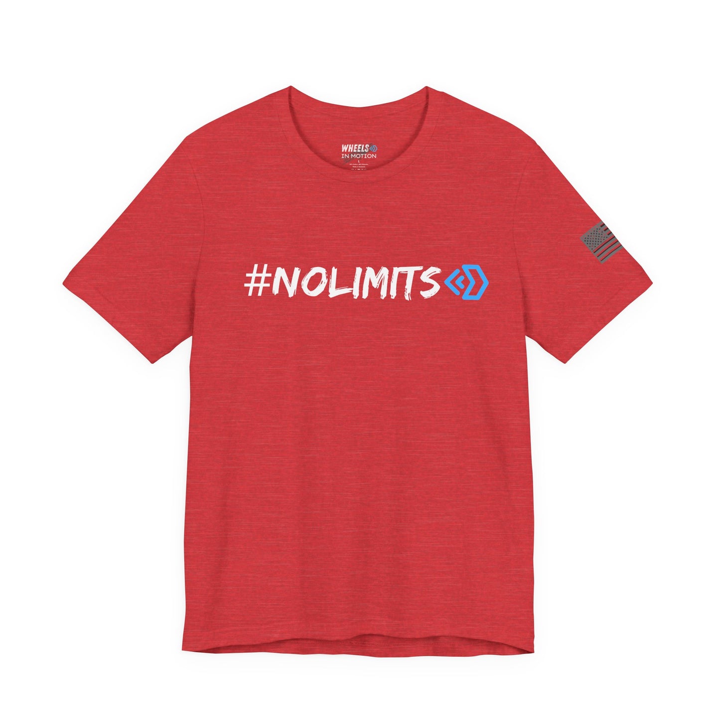 No Limits Tee — Wheels in Motion Inspirational Short Sleeve Shirt
