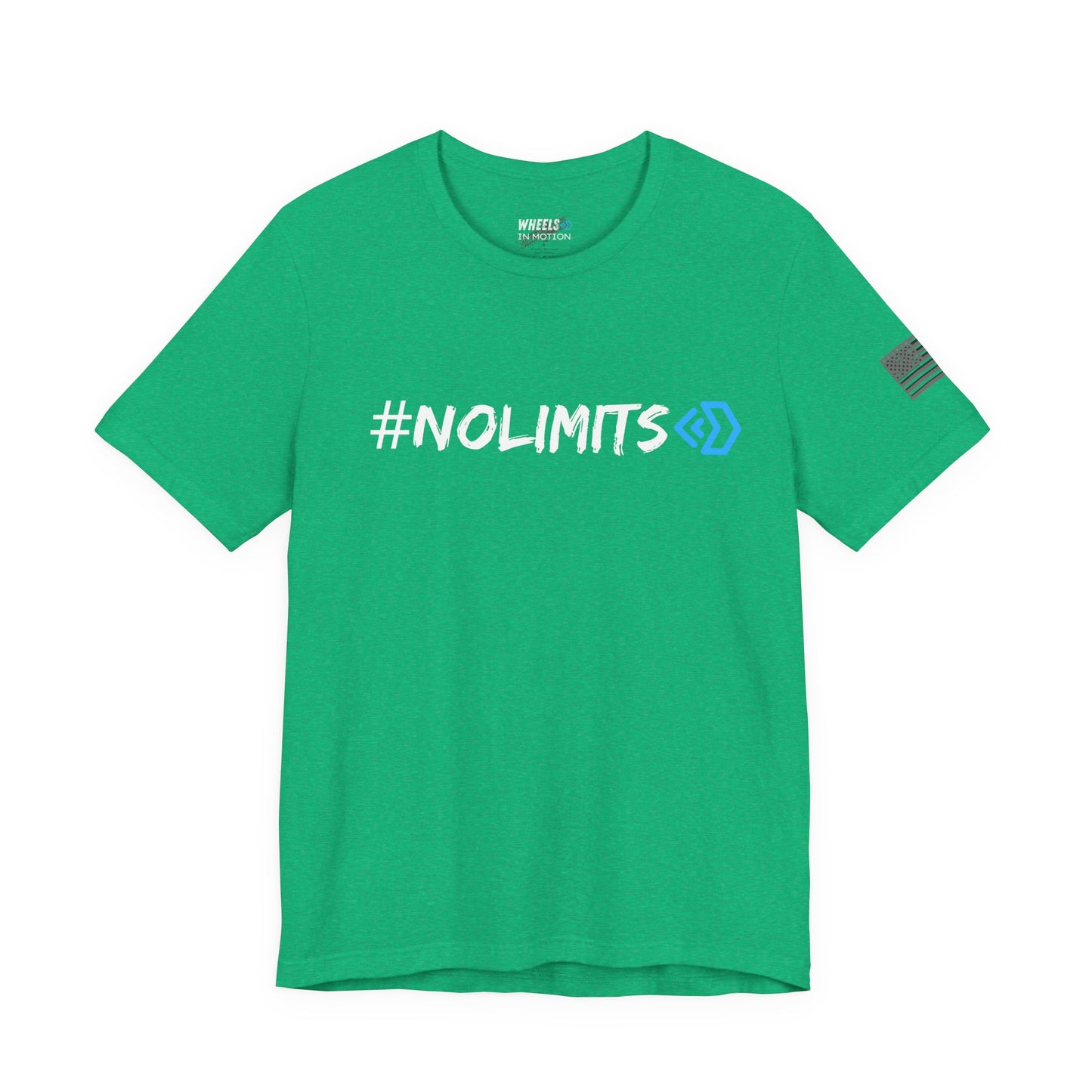 No Limits Tee — Wheels in Motion Inspirational Short Sleeve Shirt