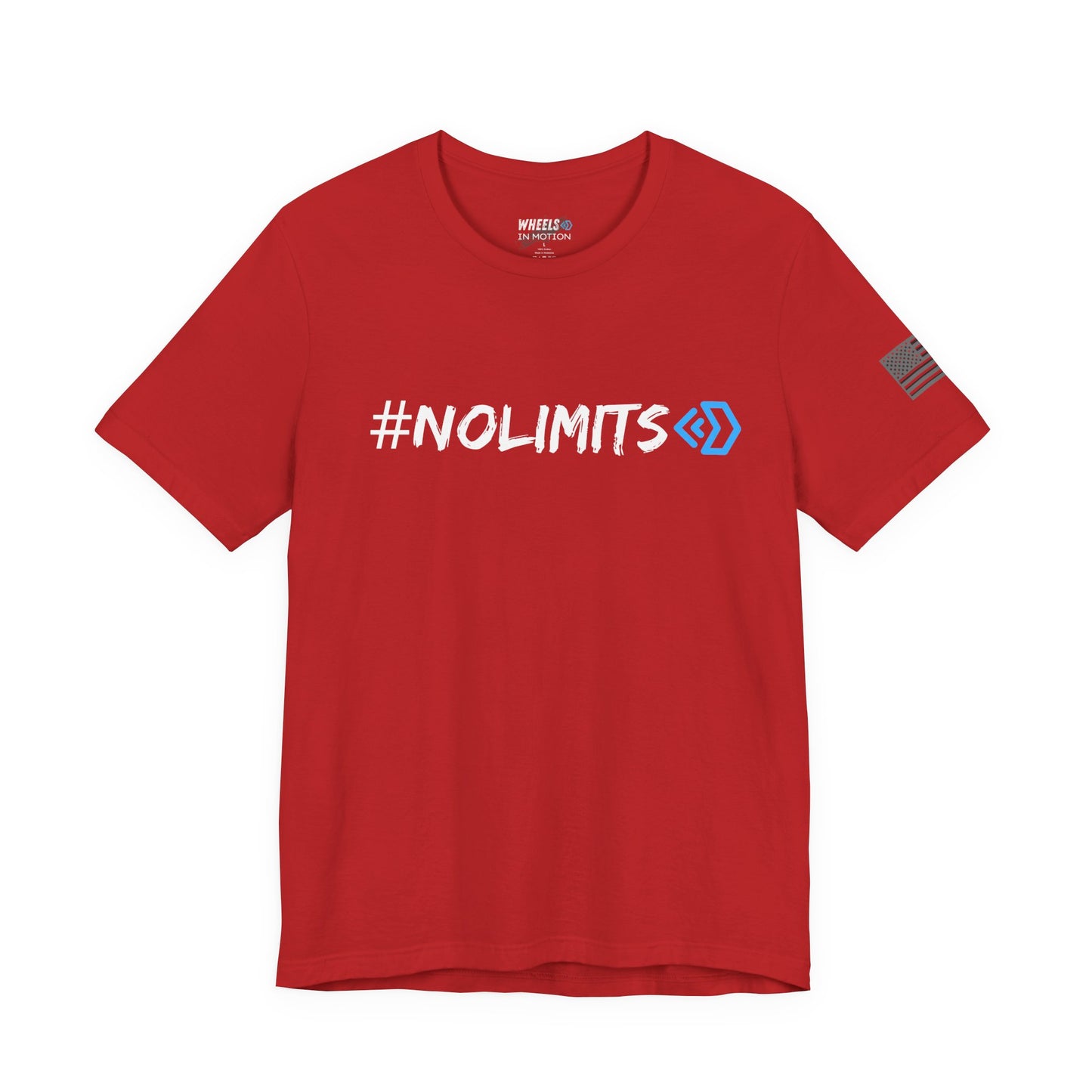 No Limits Tee — Wheels in Motion Inspirational Short Sleeve Shirt
