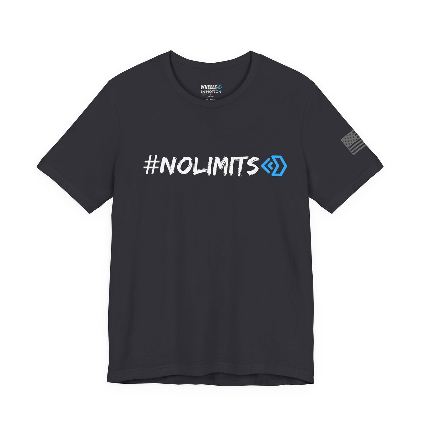 No Limits Tee — Wheels in Motion Inspirational Short Sleeve Shirt