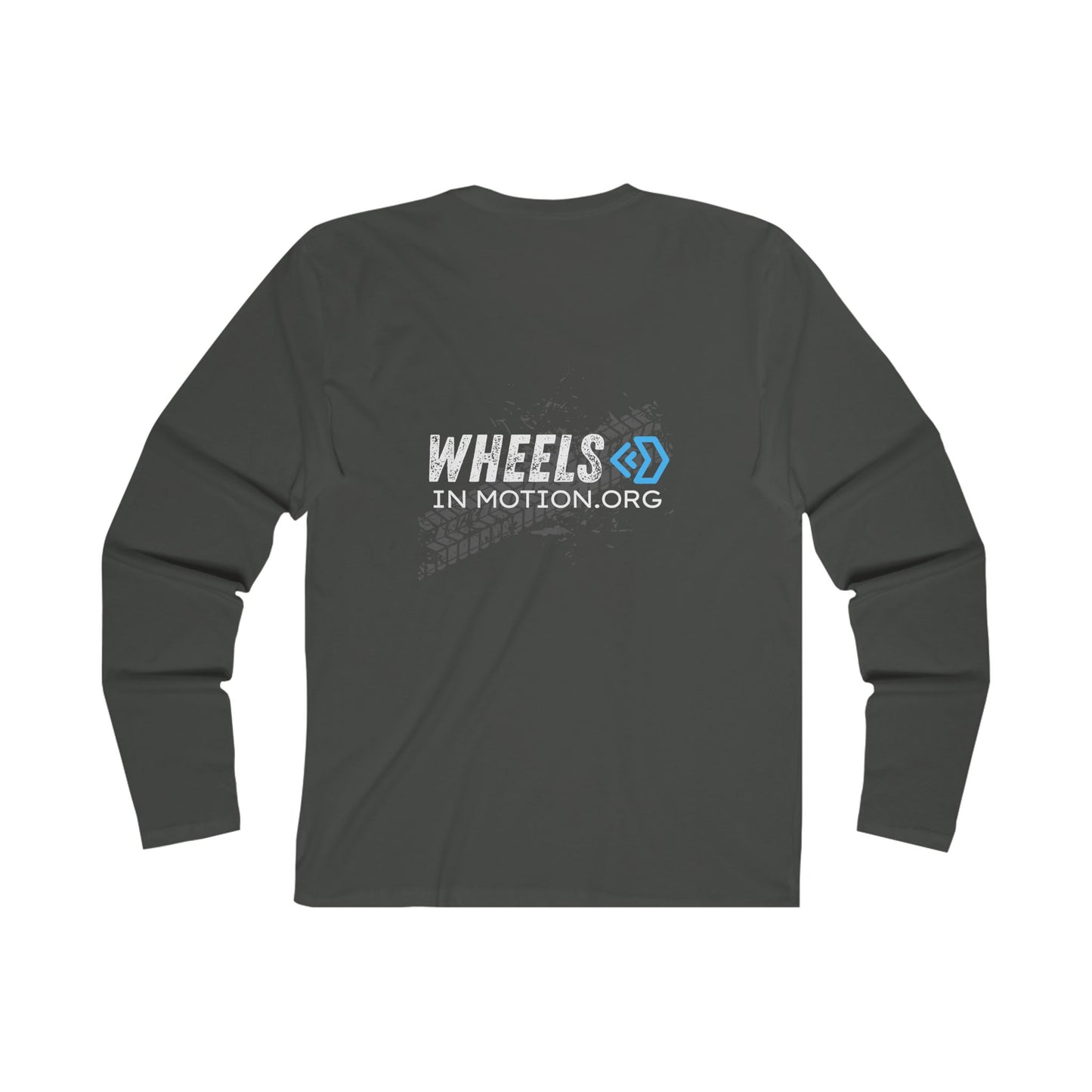 Long Sleeve Tee — Blue Gear Tire-Track Logo Athletic Crew