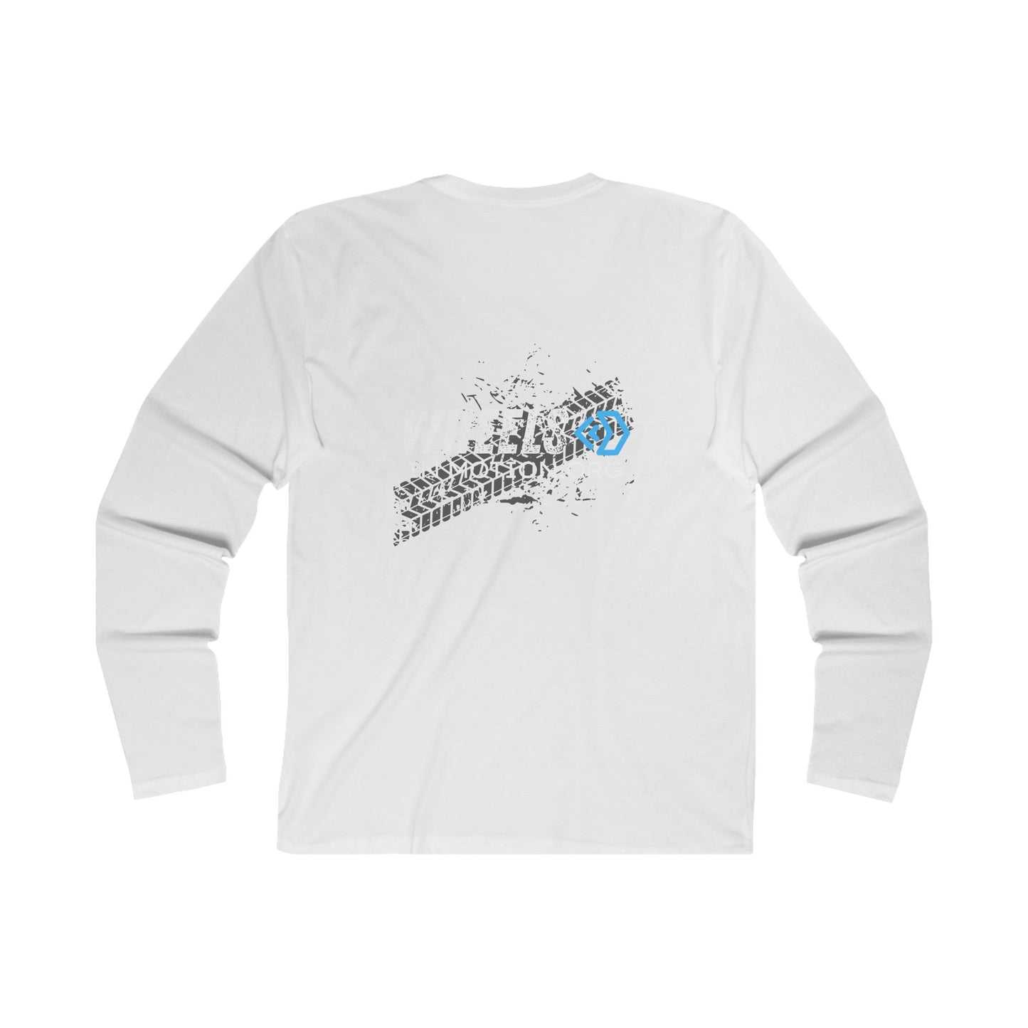 Long Sleeve Tee — Blue Gear Tire-Track Logo Athletic Crew