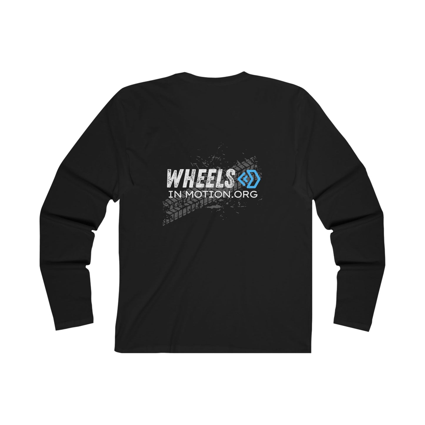 Long Sleeve Tee — Blue Gear Tire-Track Logo Athletic Crew