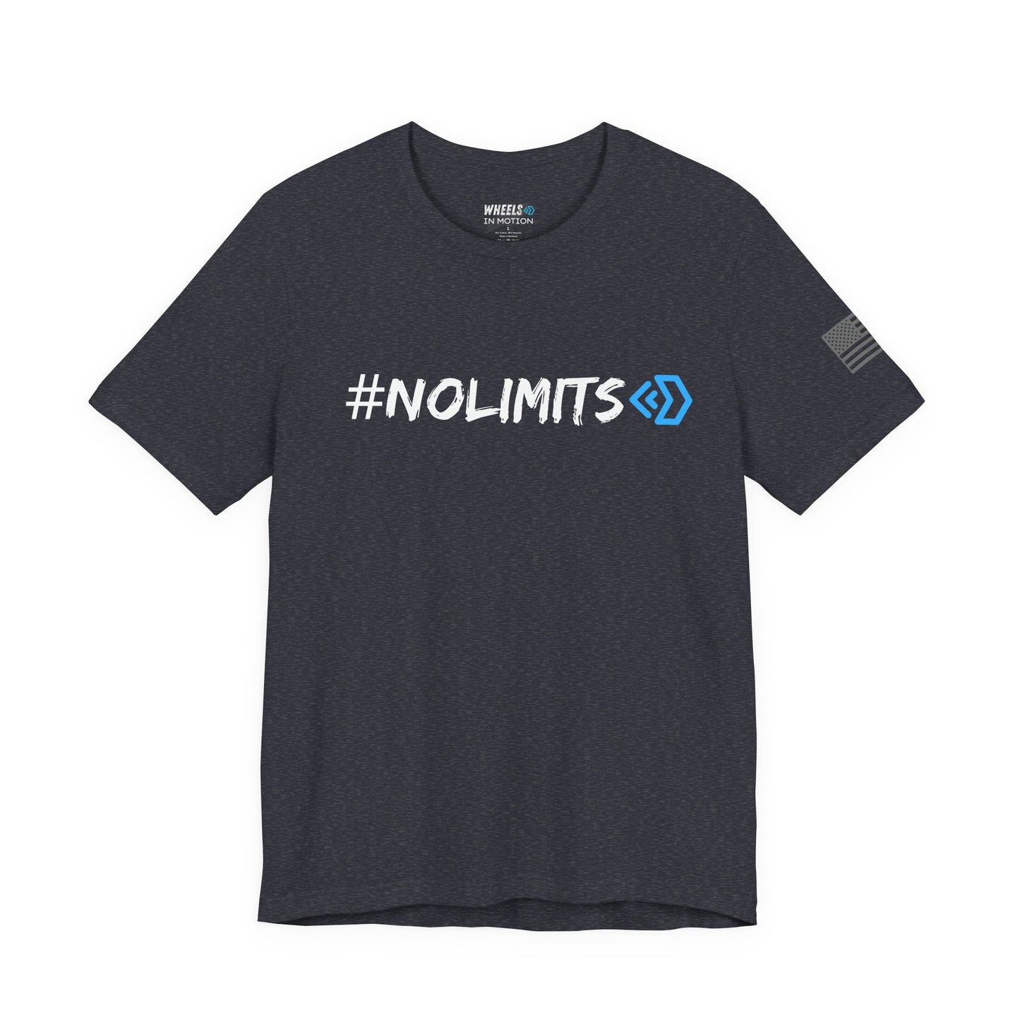 No Limits Tee — Wheels in Motion Inspirational Short Sleeve Shirt