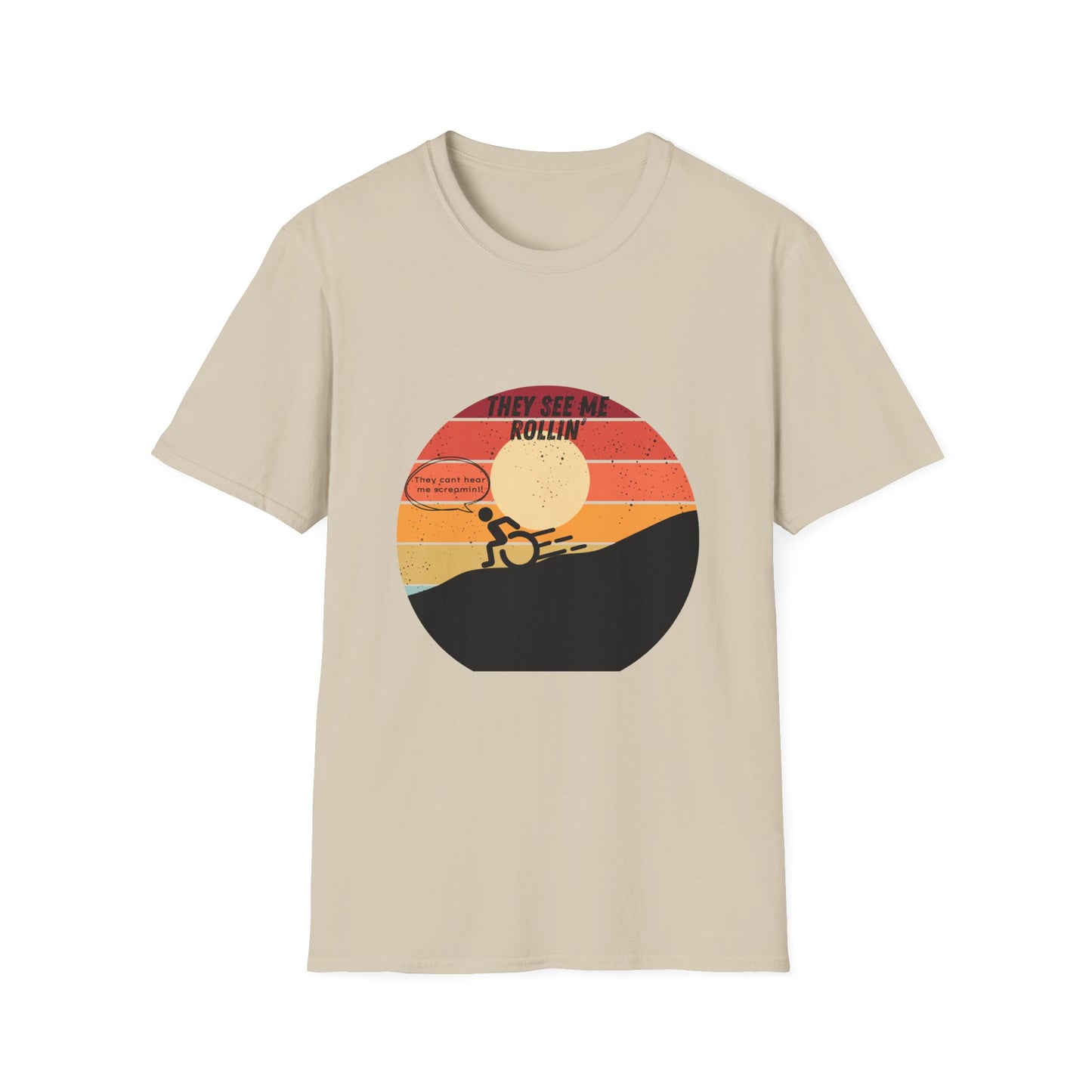 Funny Disability T-Shirt — "They See Me Rollin..." Humorous Pride Tee