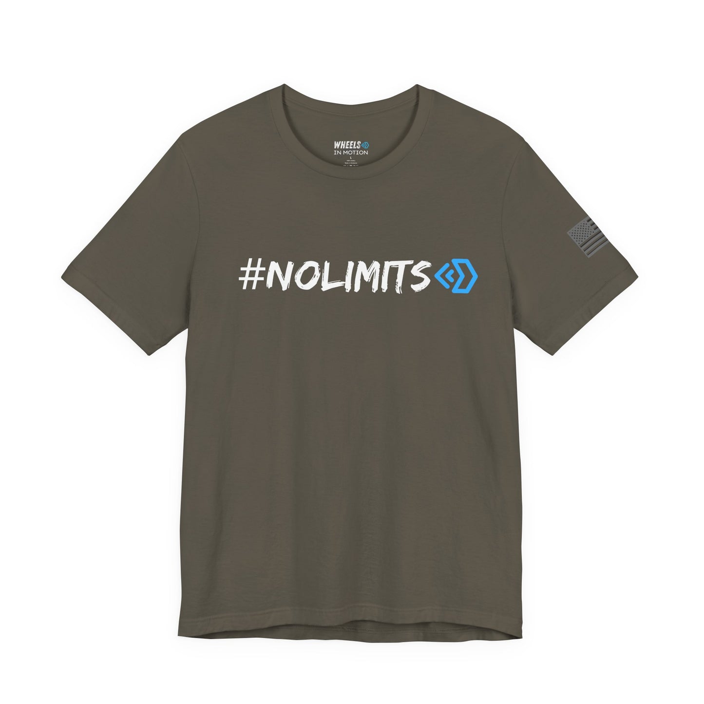 No Limits Tee — Wheels in Motion Inspirational Short Sleeve Shirt