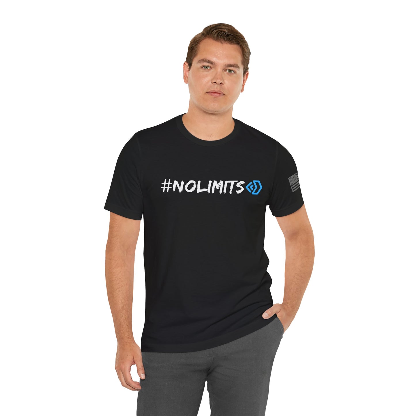 No Limits Tee — Wheels in Motion Inspirational Short Sleeve Shirt