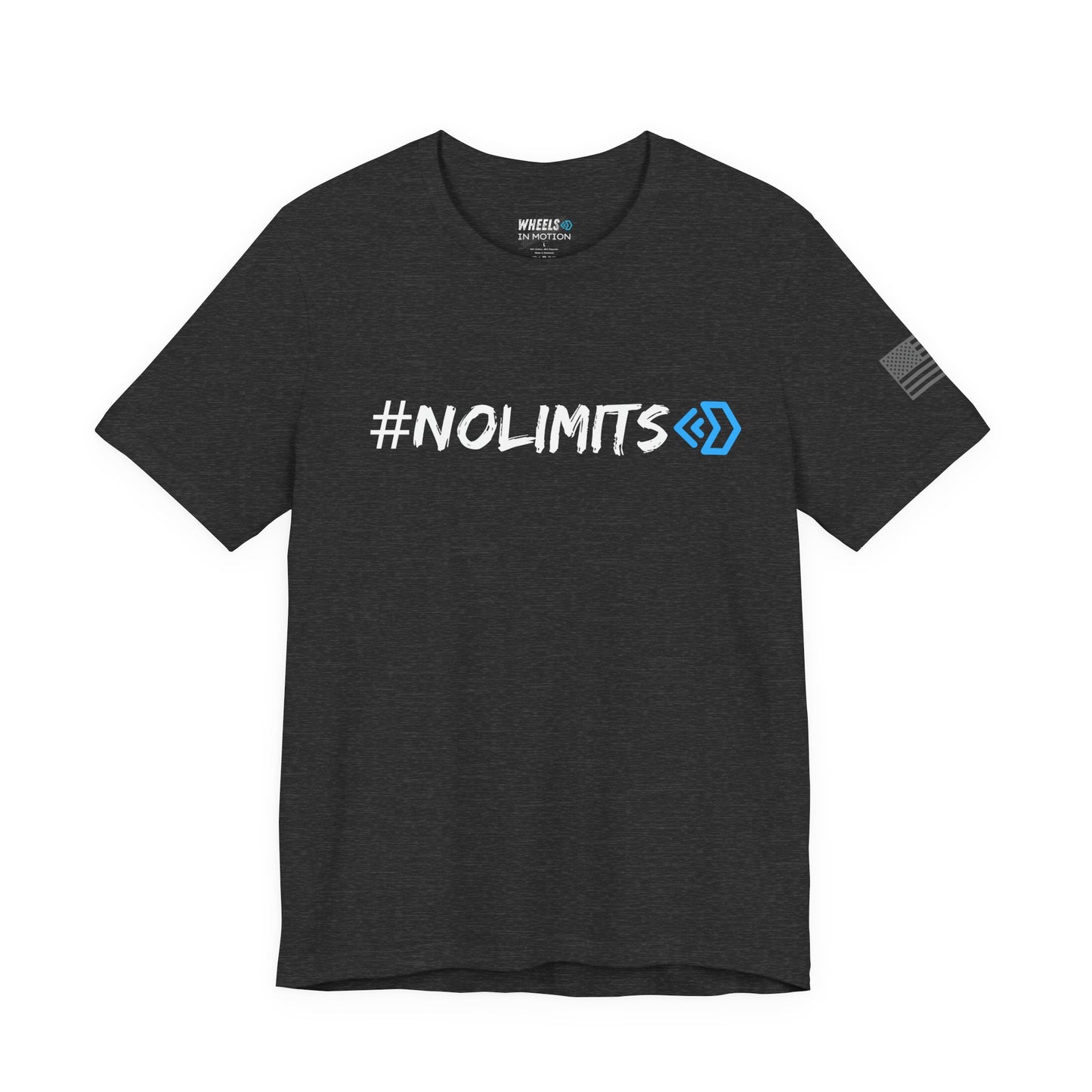 No Limits Tee — Wheels in Motion Inspirational Short Sleeve Shirt
