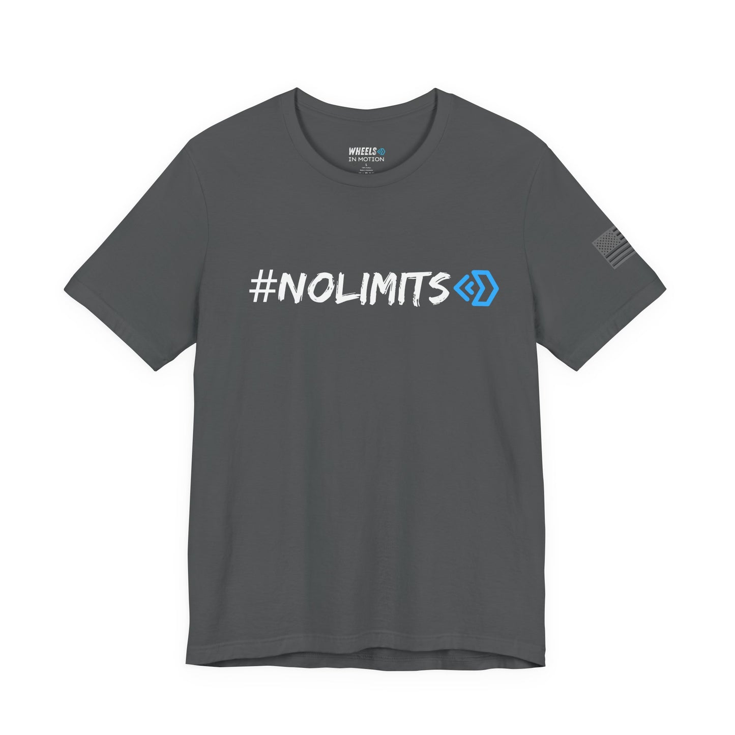 No Limits Tee — Wheels in Motion Inspirational Short Sleeve Shirt