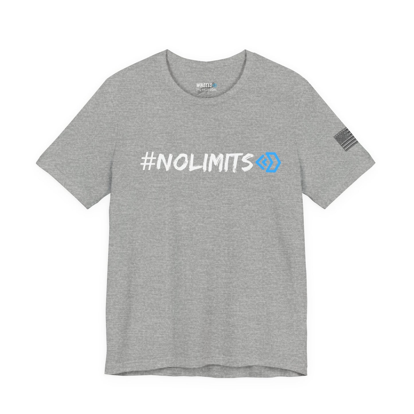 No Limits Tee — Wheels in Motion Inspirational Short Sleeve Shirt