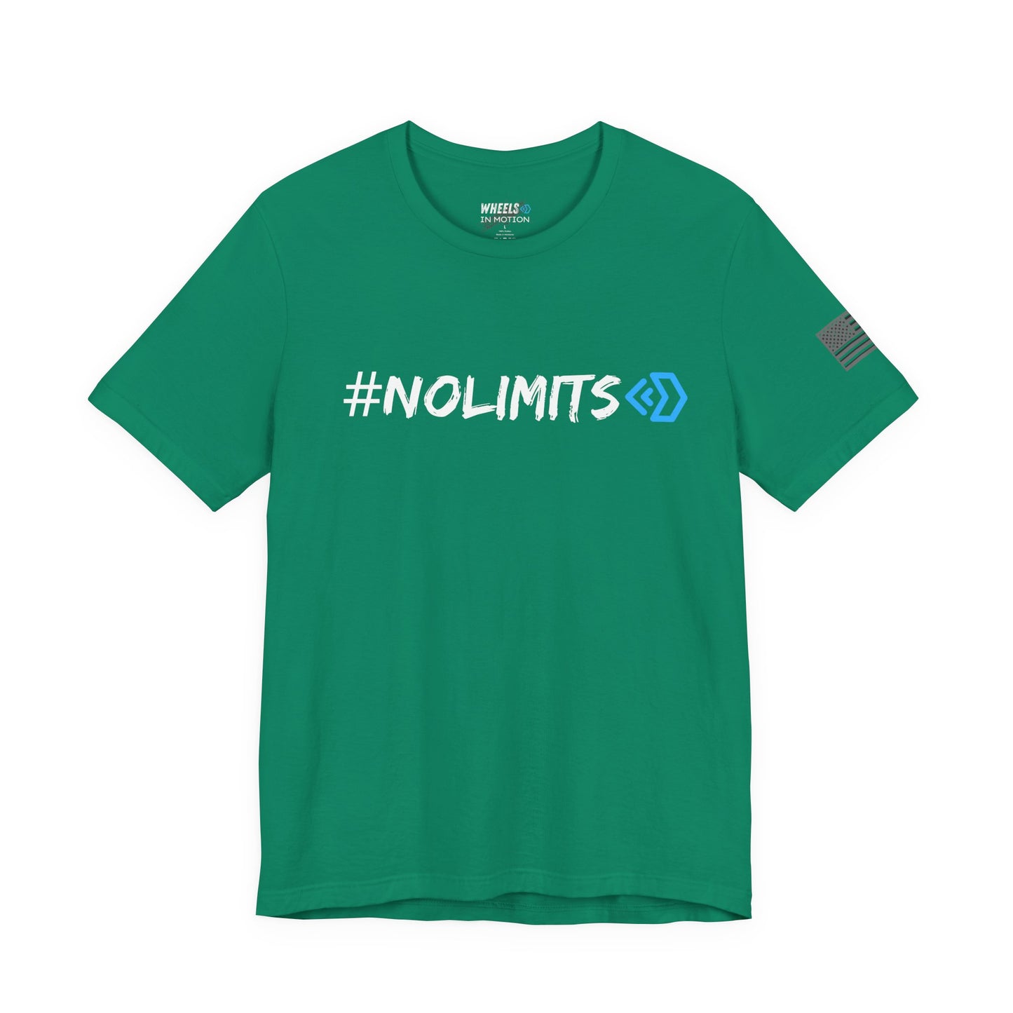 No Limits Tee — Wheels in Motion Inspirational Short Sleeve Shirt