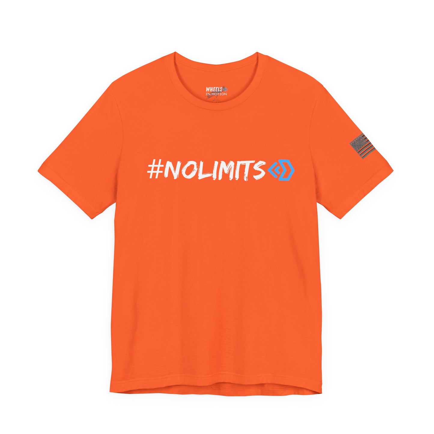 No Limits Tee — Wheels in Motion Inspirational Short Sleeve Shirt